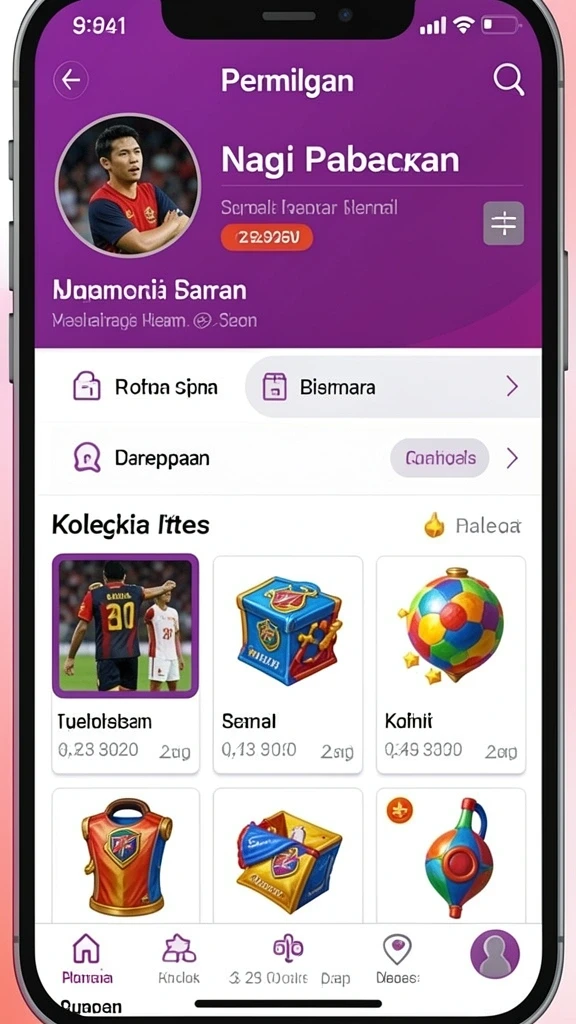 62vip - Antarmuka utama aplikasi 62VIP yang menarik.