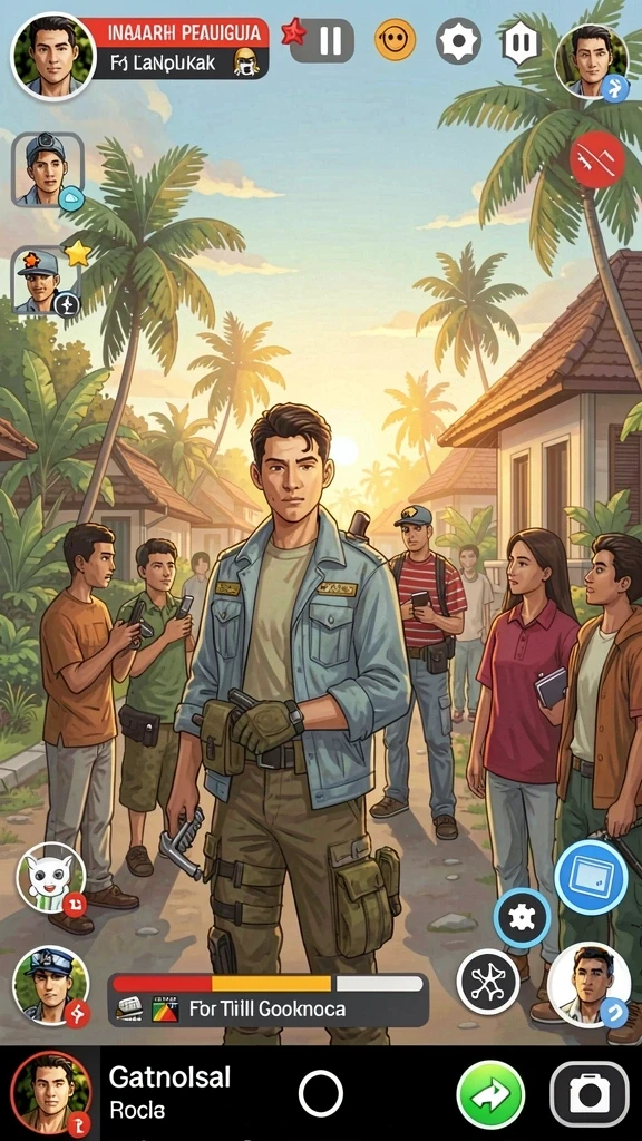 republik77 - Tampilan menu utama yang menarik dan intuitif.